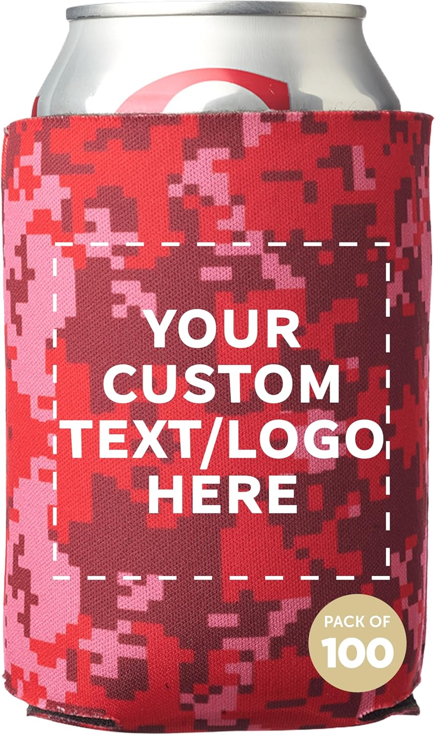 Custom Collapsible Beer Can Coolers Set of 100 for Events