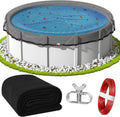 24FT Pool Leaf Net Cover Round Pool Net Cover for Above Ground Pools