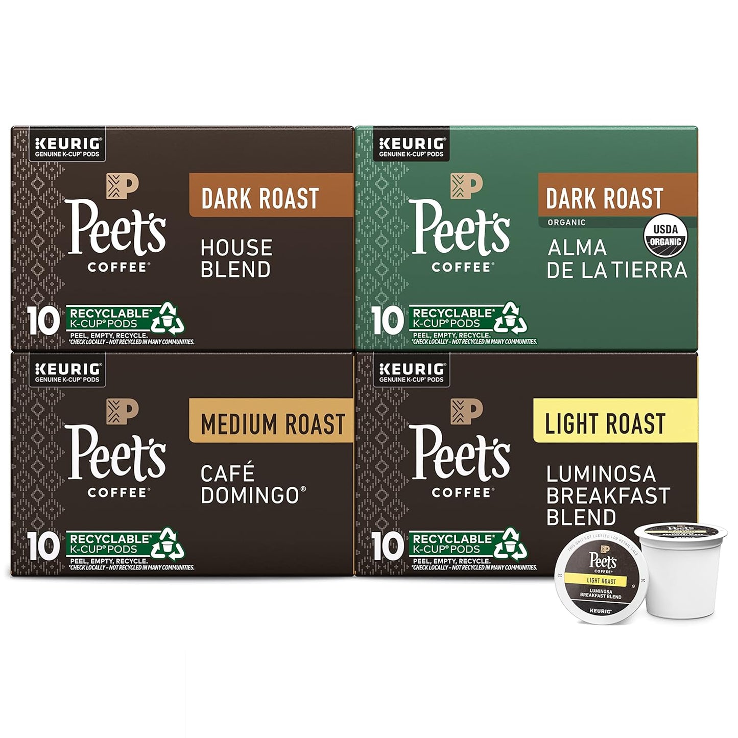 Peet's Coffee Single Serve Pods Variety Pack for Every Taste