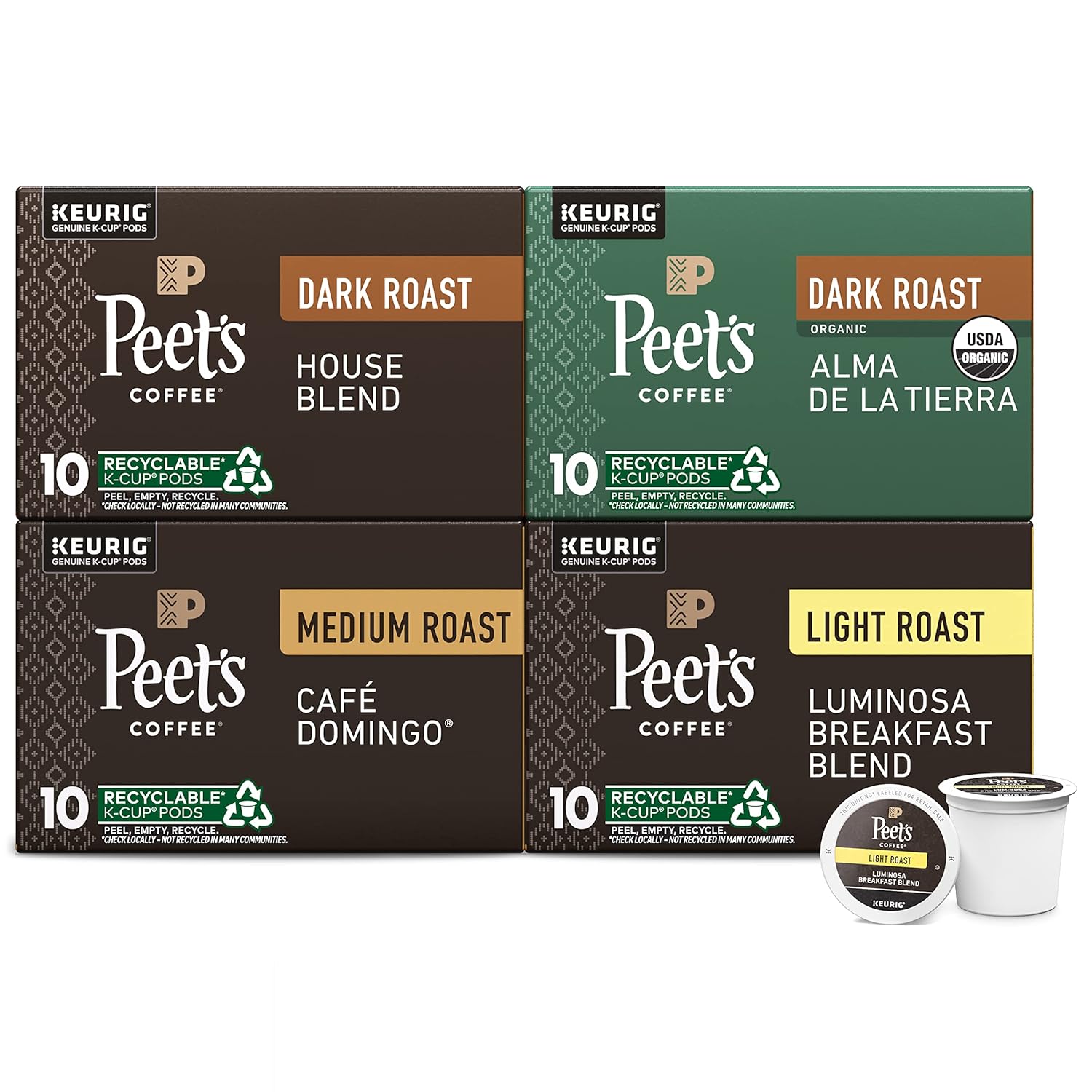 Peet's Coffee Single Serve Pods Variety Pack for Every Taste