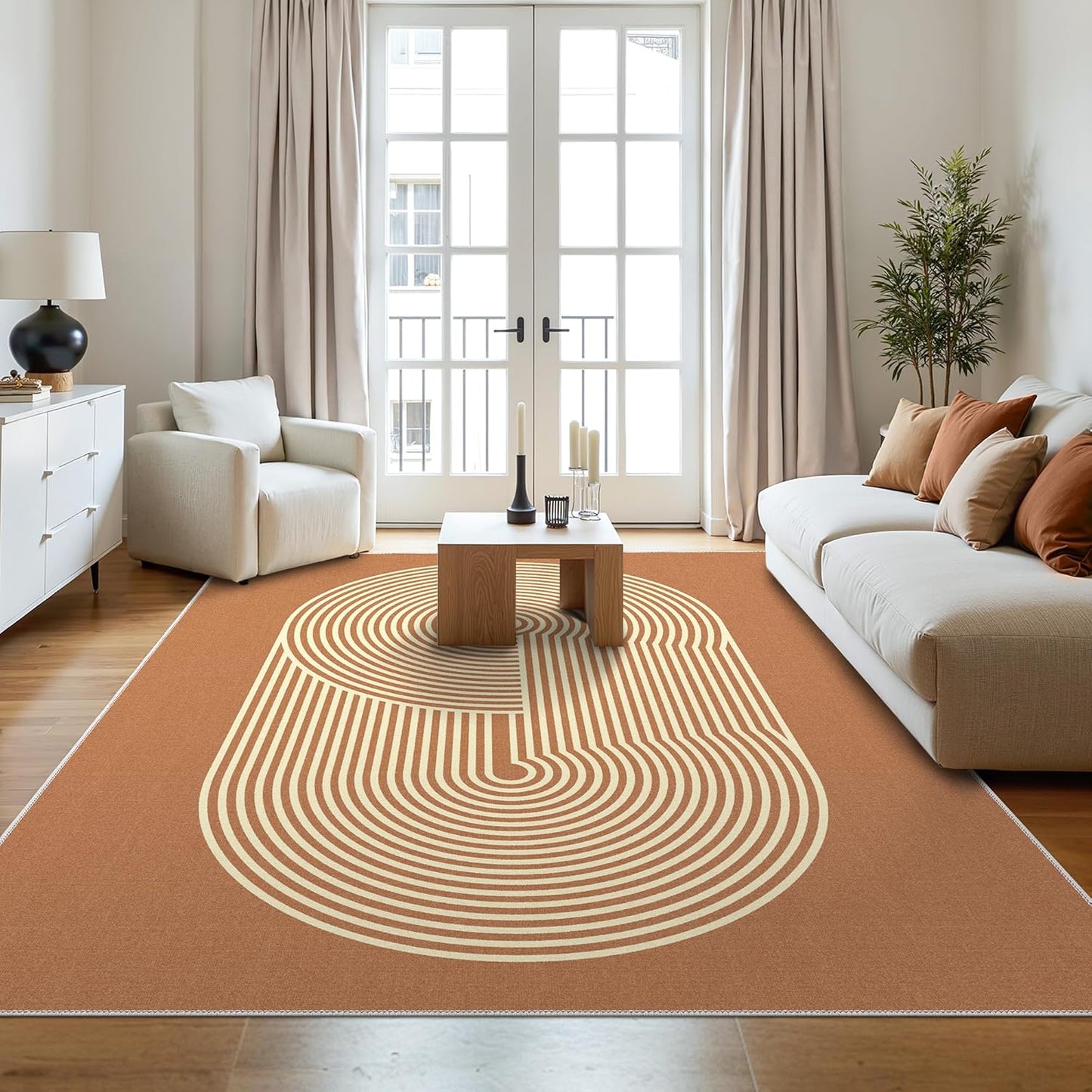 Bavni Area Rugs 8x10 - Modern Soft Non Slip Washable Rug