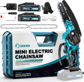 Saker Mini Chainsaw 6 in Cordless Handheld - Compact Yard Cutter