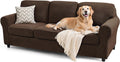 Stretch Sofa Slipcover for 3 Cushion Sofa - Large Chocolate