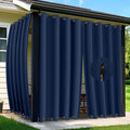 Outdoor Curtains for Patio Waterproof 2 Panels Blackout 84 in - Zipper
