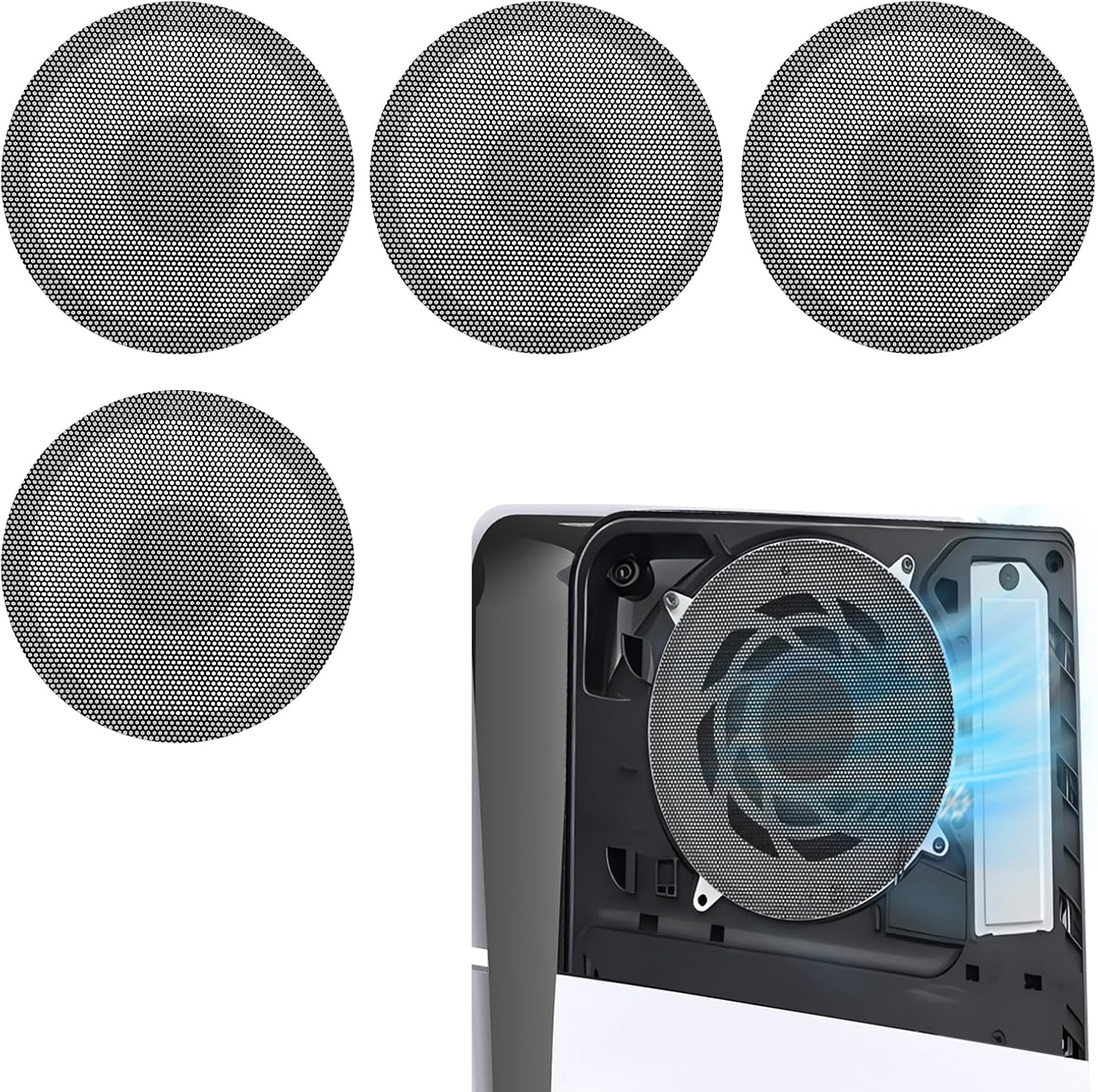 PS5 Slim Fan Dust Filter | 4 Pack Mesh Covers