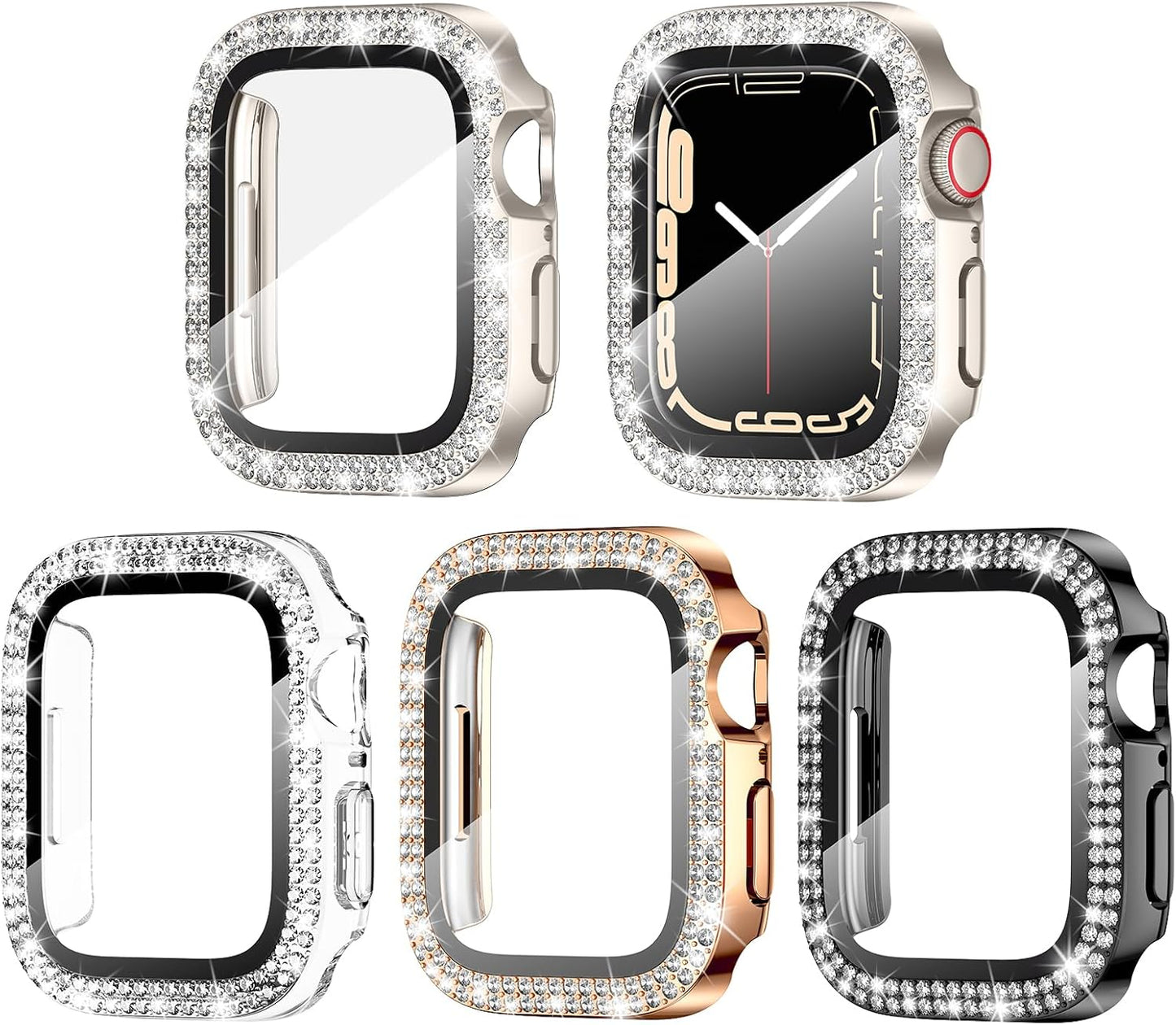 Sparkle & Protect: Goton 4-Pack Bling Apple Watch Case 40mm