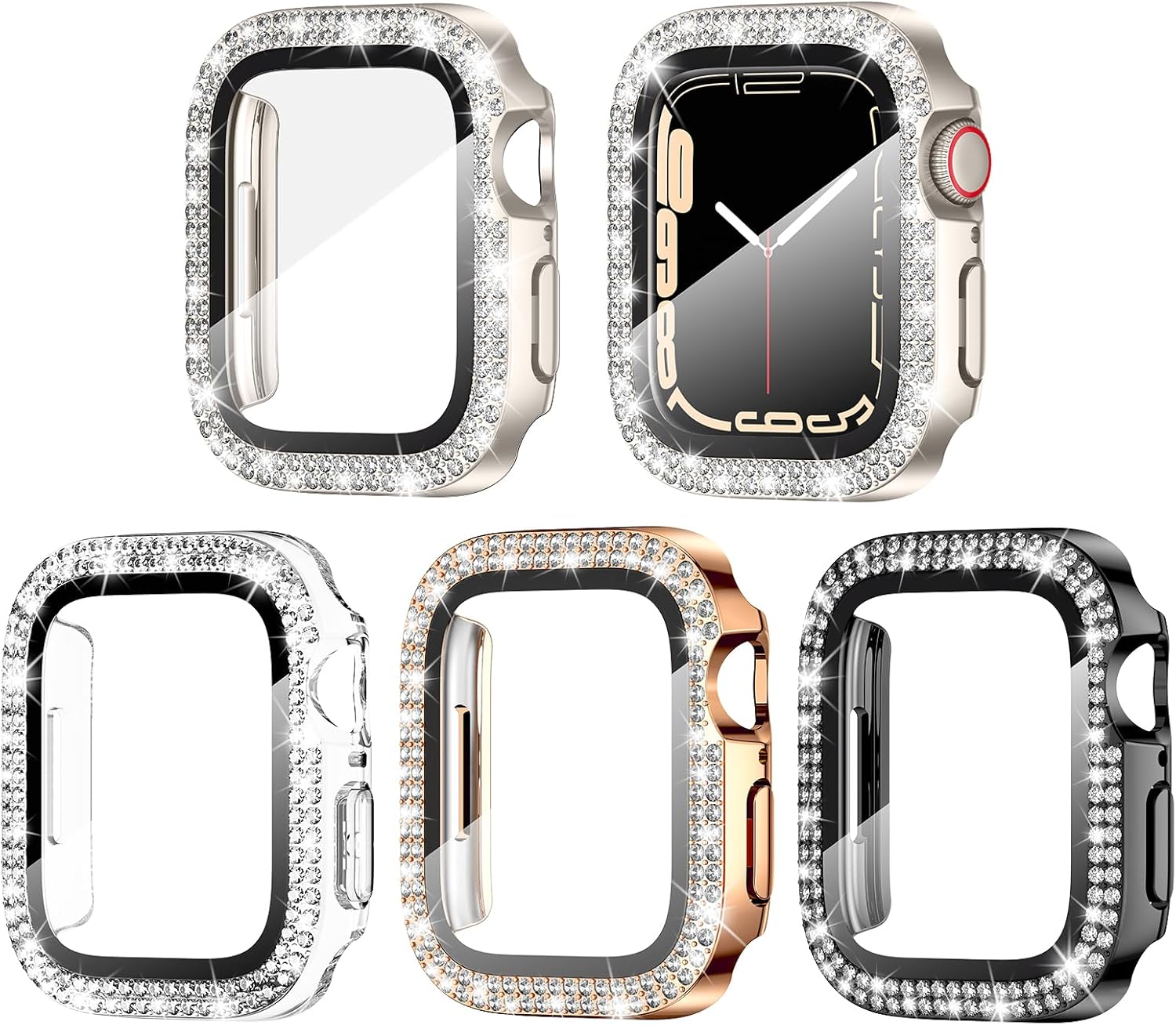 Sparkle & Protect: Goton 4-Pack Bling Apple Watch Case 40mm