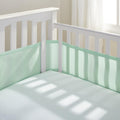 BreathableBaby Breathable Mesh Liner for Full-Size Cribs Mint Green