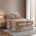 Extra Deep King Sheet Set - Breathable Cooling Hotel Luxury Bedding