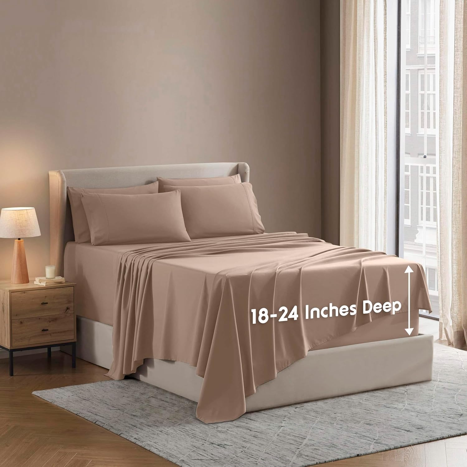 Nestl Extra Deep King Sheet Set - Luxury Breathable Bedding