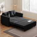 3 in 1 Pull Out Couch 56 in Velvet Sofa Bed - Space Saving Loveseat