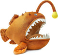 Anglerfish Plush Toy 12in - Realistic Brown Lanternfish Plushie