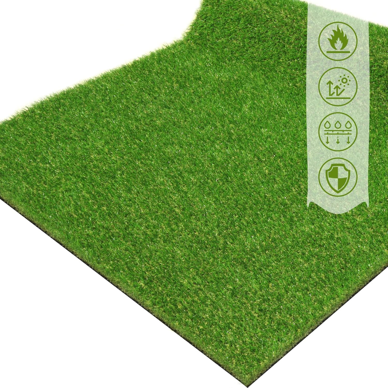 ZGR Artificial Grass Turf Lawn 12ft x 76ft for Outdoor Spaces