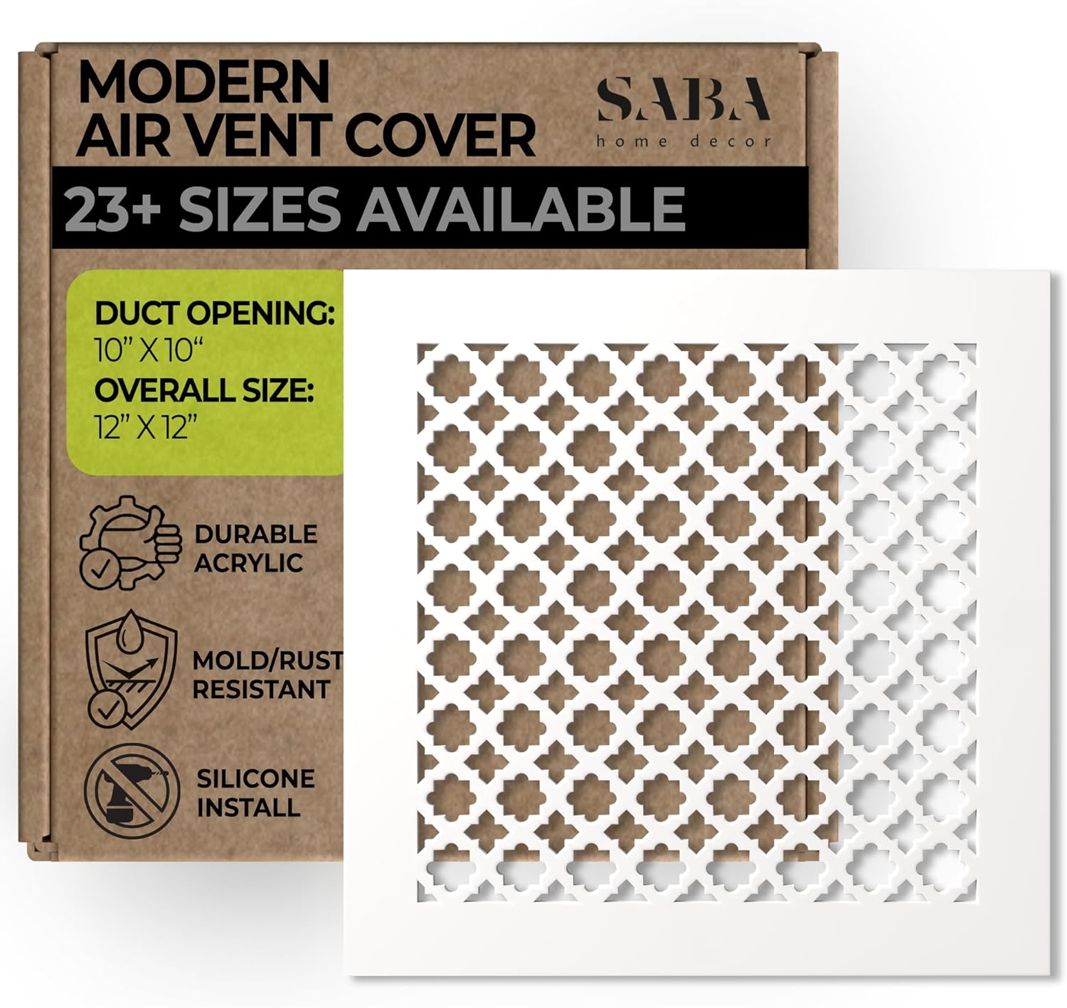 SABA Home Decor Air Vent Cover Grille - Stylish 10 x 10 Duct Cover