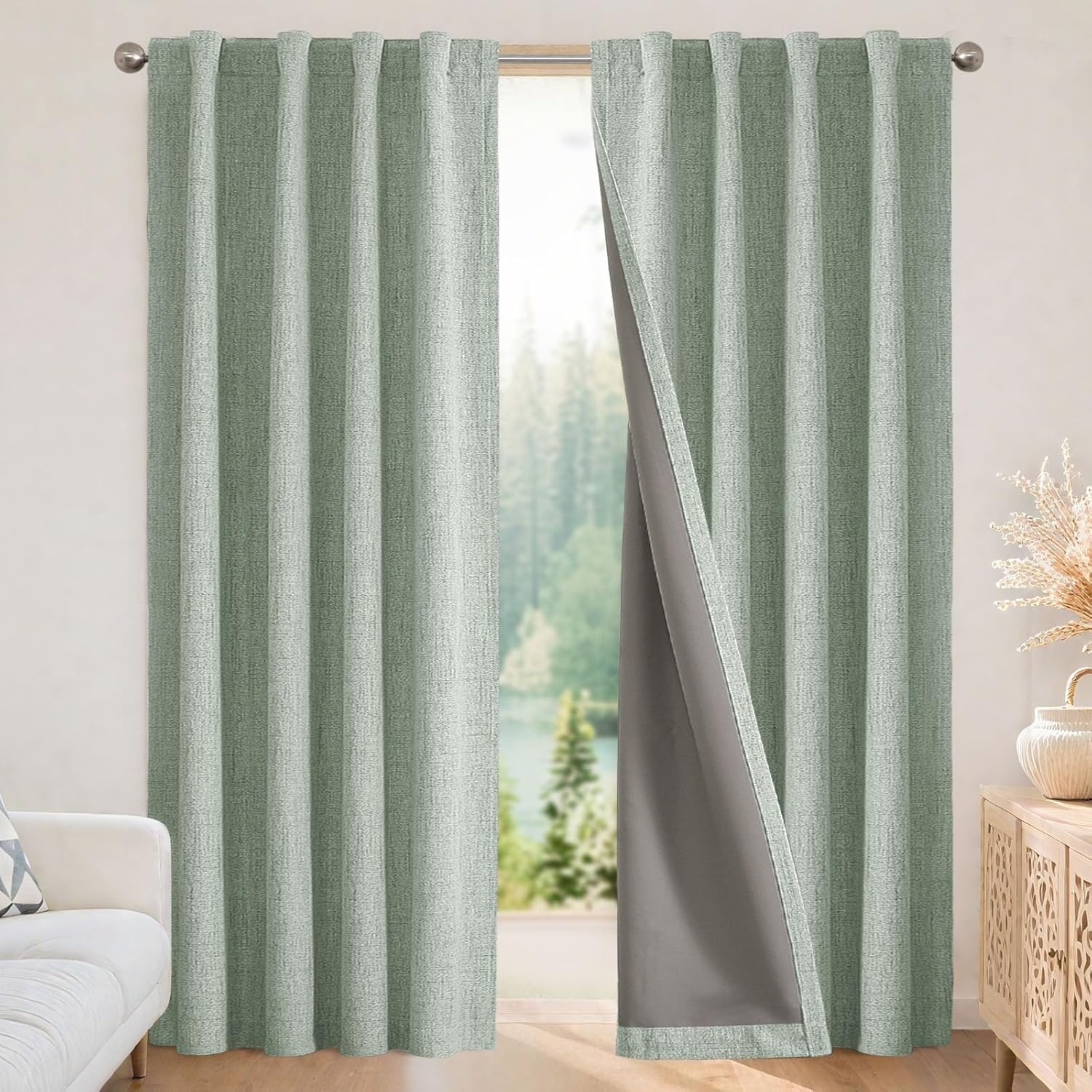 Joydeco Blackout Curtains for Bedroom - 108 Inch Long Drapes