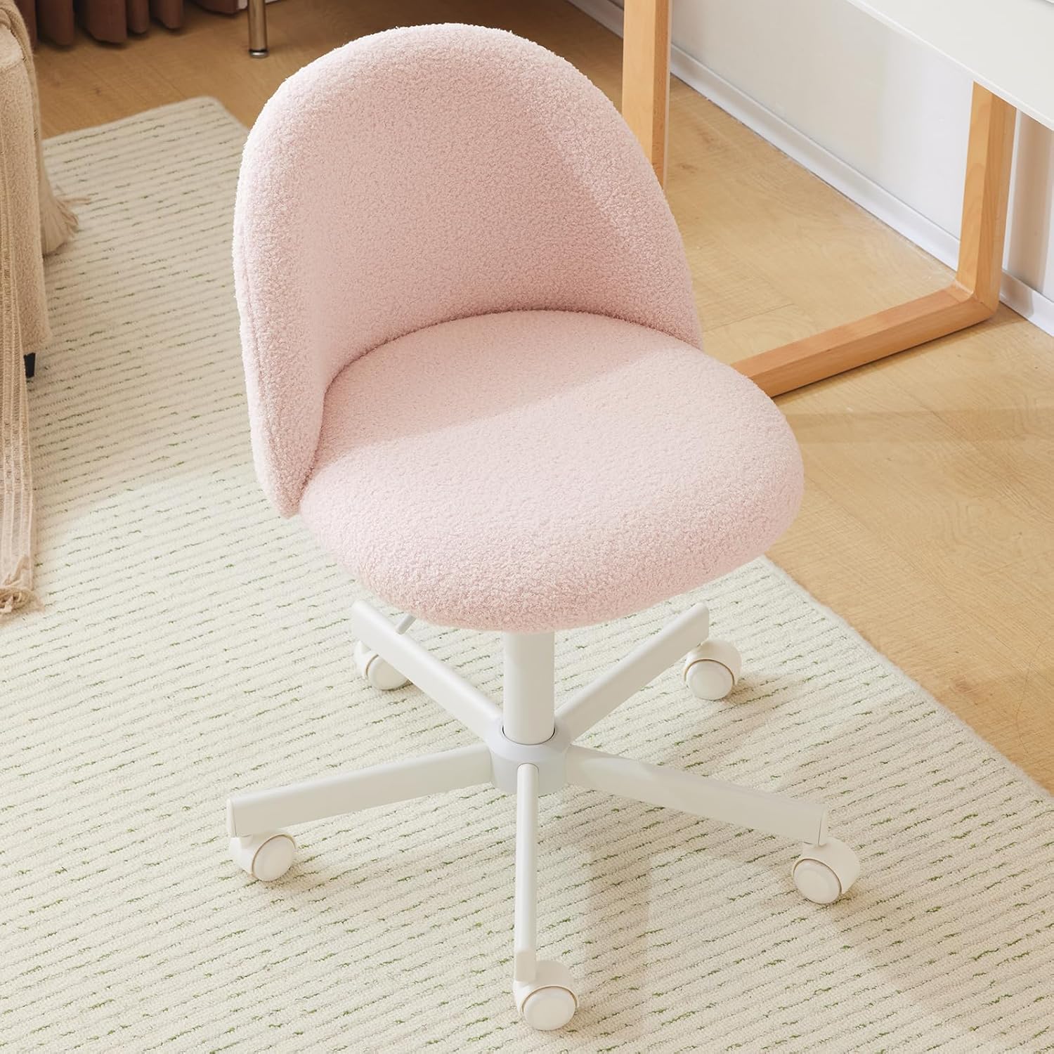 Teddy Lumbar Support Desk Chair, Pink