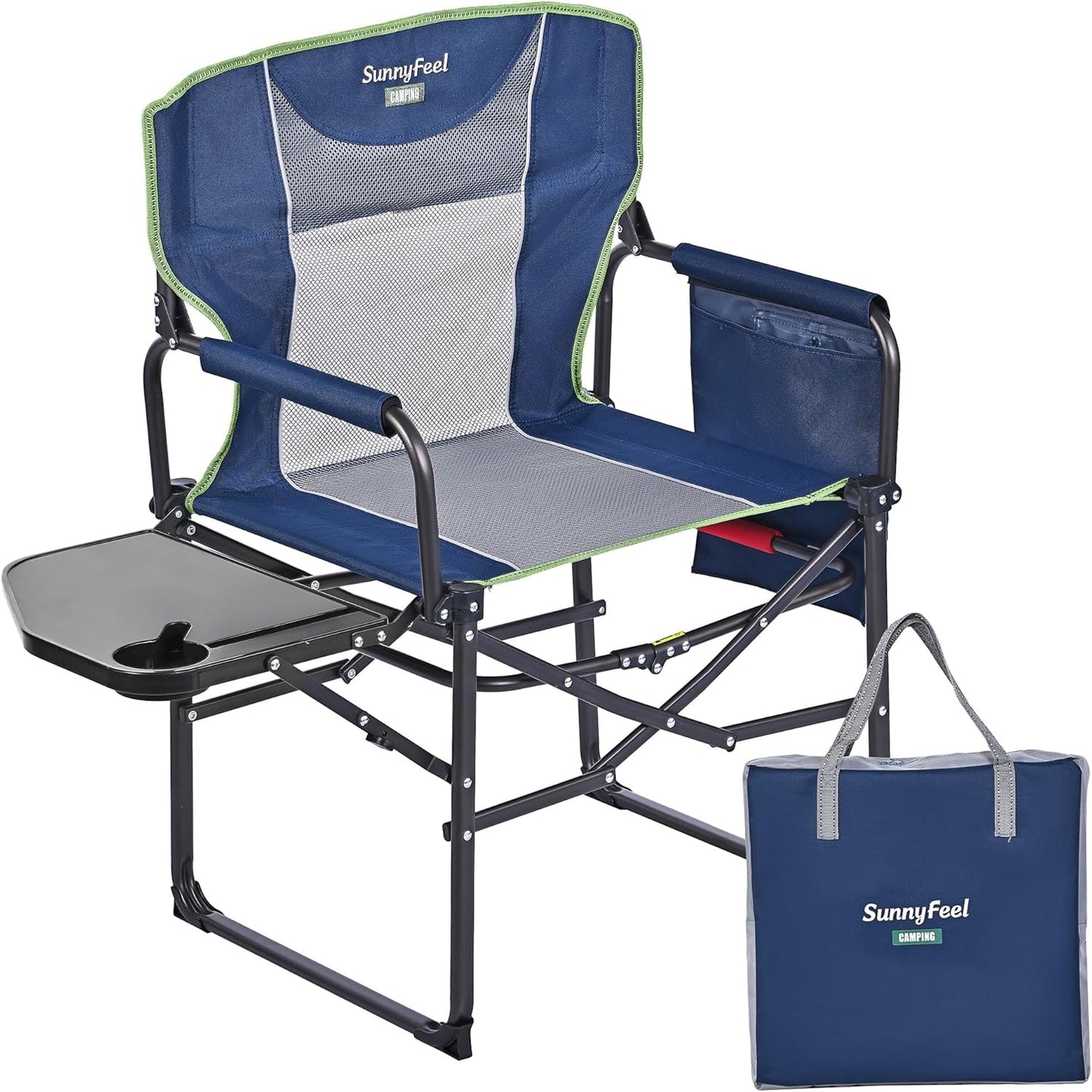SUNNYFEEL Camping Directors Chair: Heavy Duty & Portable