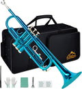 EASTROCK Bb Trumpet Set with Case, Mouthpiece & Cleaning Kit