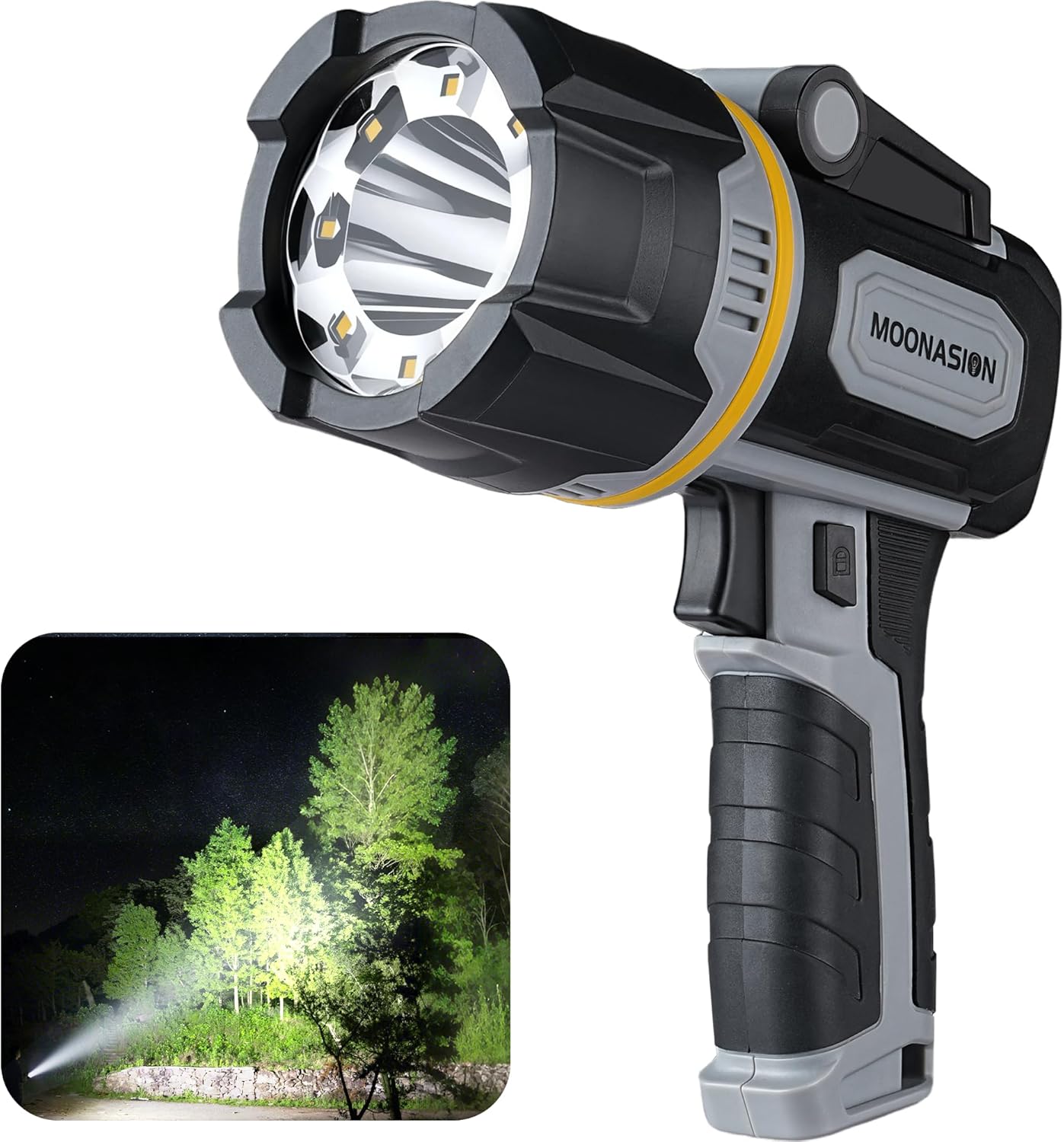 Rechargeable Spotlight 100000 Lumen for Camping and Boating