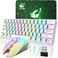 Wireless Gaming Keyboard and Mouse Combo - Compact 60% RGB Backlit