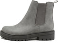 Soda Pilot Women Lug Sole Low Heel Chelsea Ankle Bootie - Trendy Fit