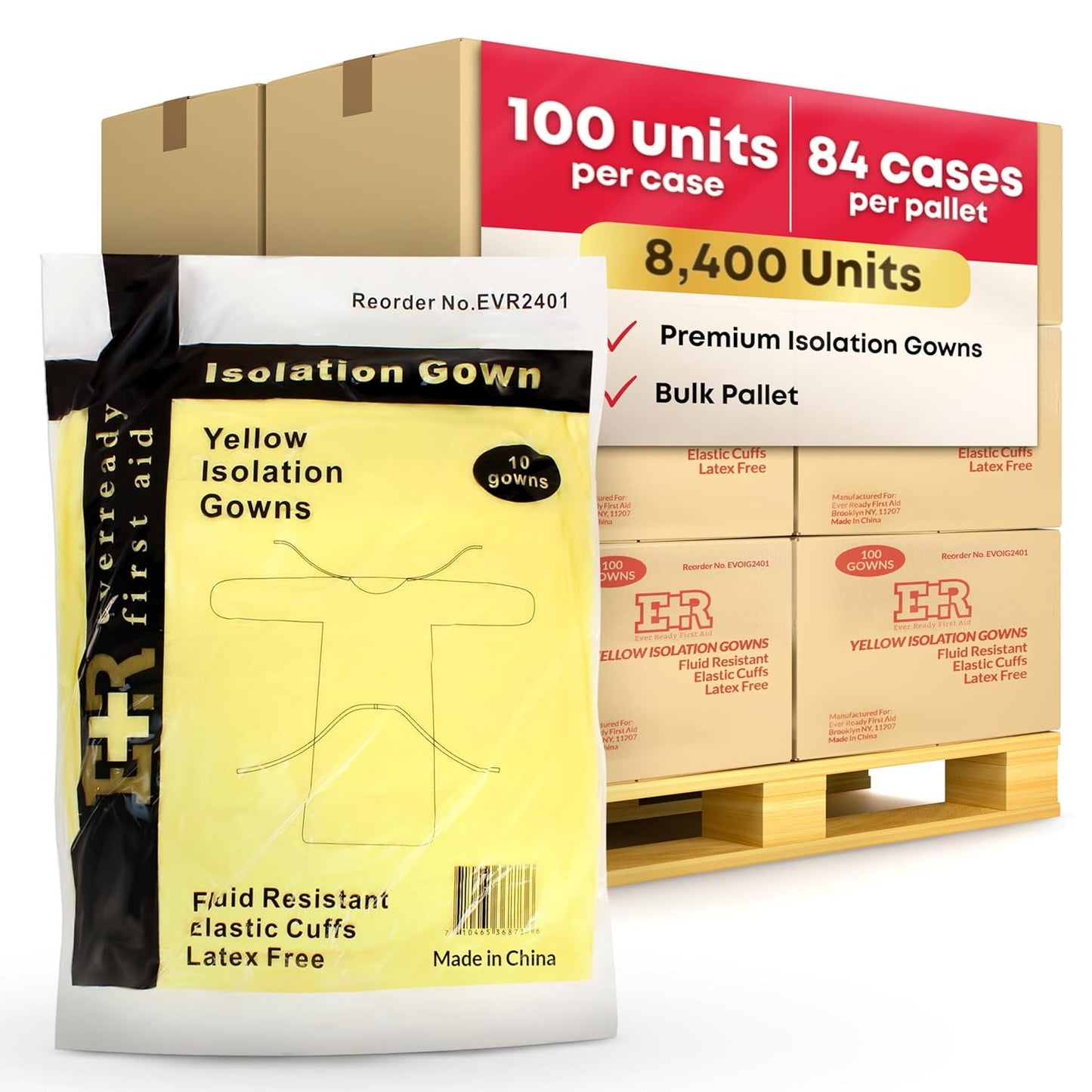 Disposable Isolation Gown - Fluid Resistant & Breathable Design