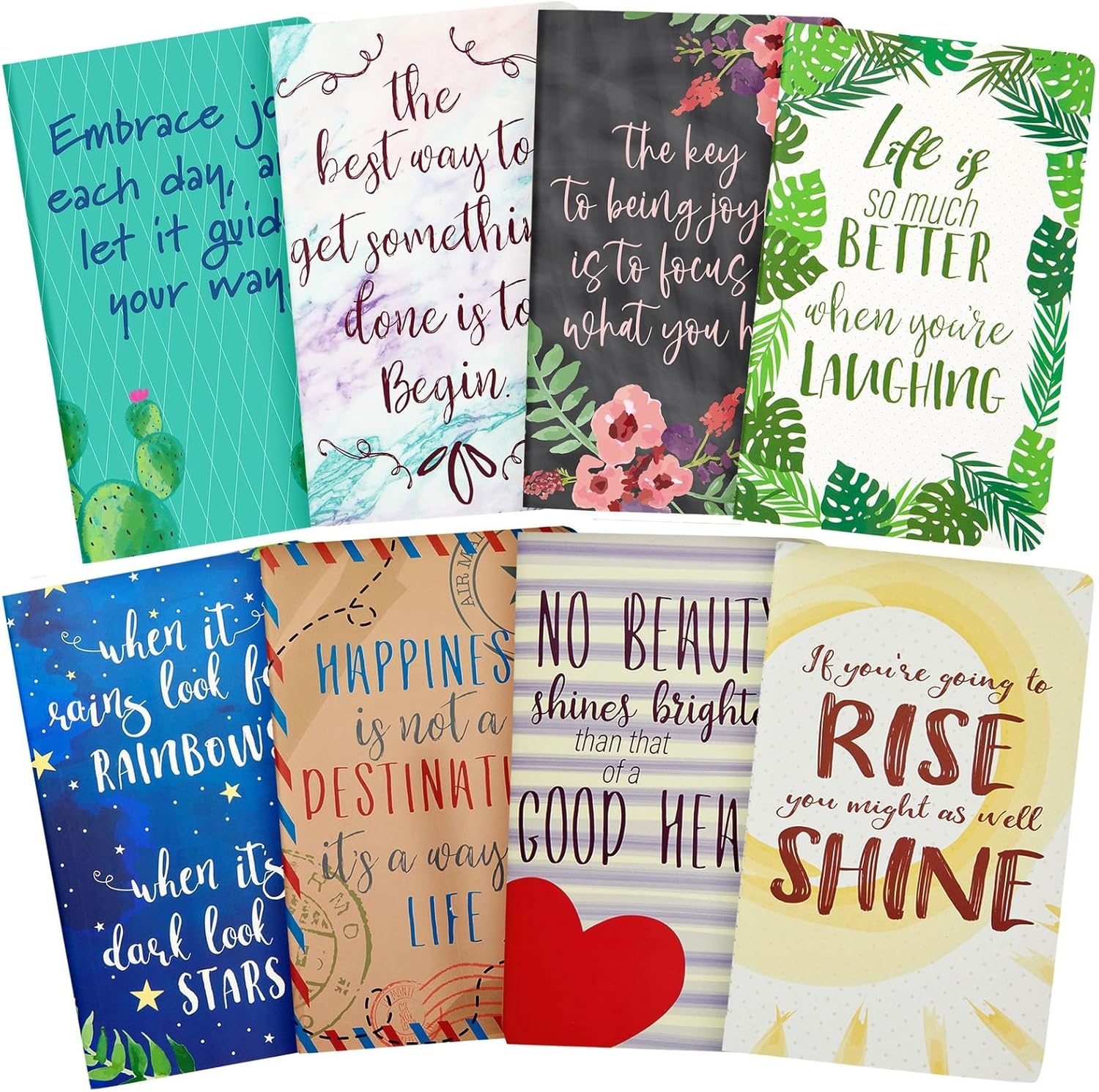 Inspirational 5x8 Notebooks - 8 Pack