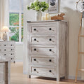Farmhouse 5 Drawer Dresser Chest - Rustic Storage for Bedroom