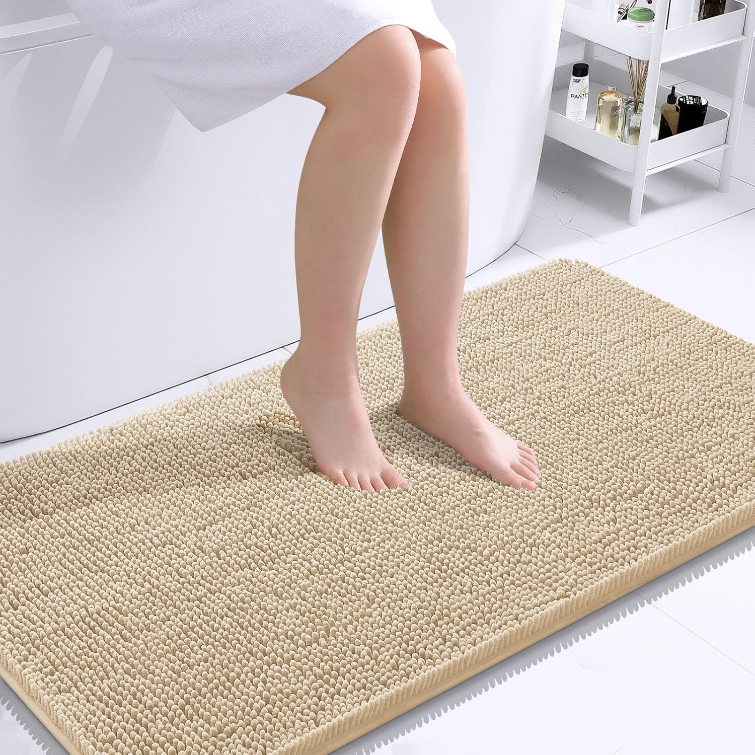 OLANLY Extra Soft Chenille Bath Rugs for Ultimate Comfort