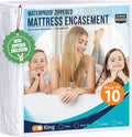 Utopia Bedding Waterproof Mattress Protector King Size - 10 Pack