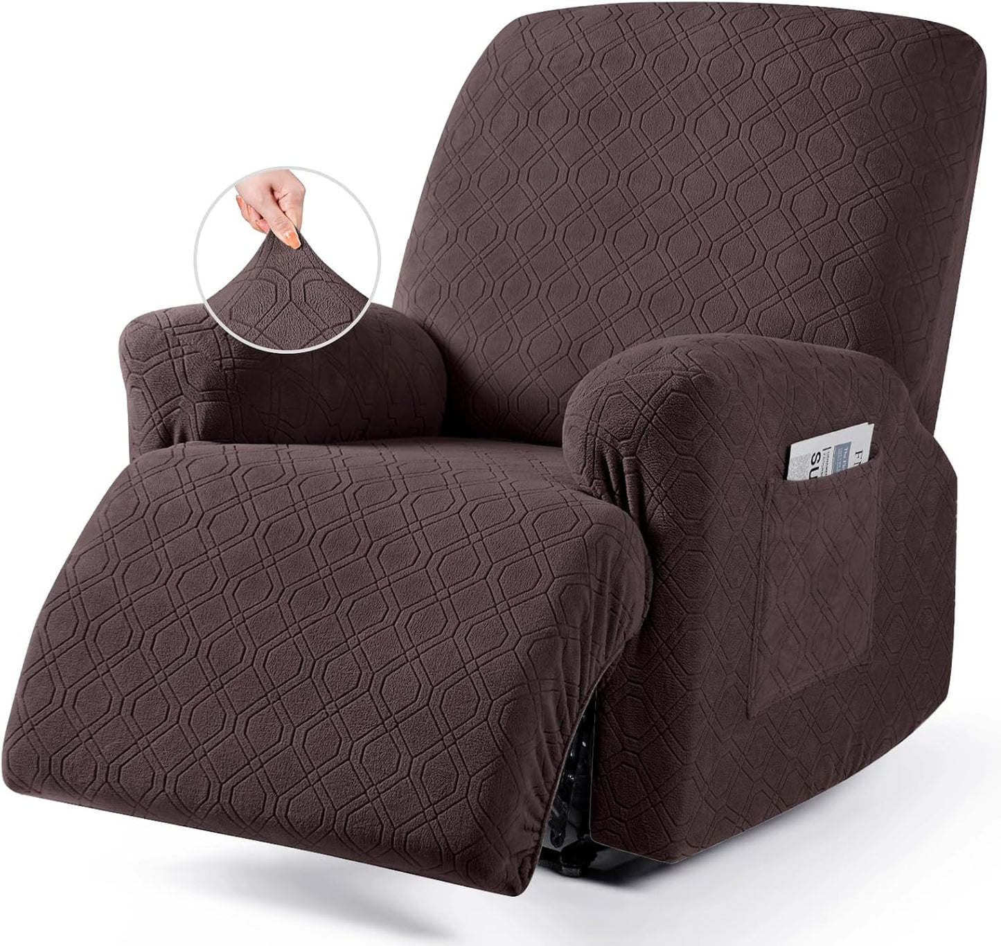 VANSOFY Recliner Chair Cover - 3-Piece Stretch Protector