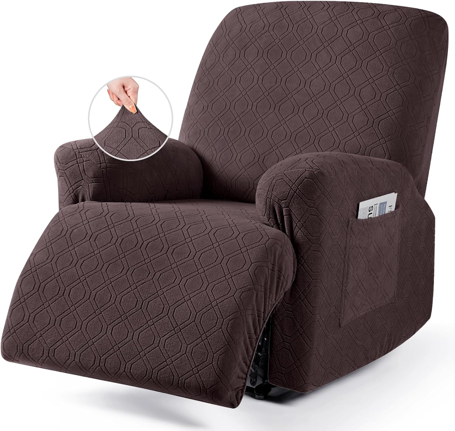 VANSOFY Recliner Chair Cover - 3-Piece Stretch Protector
