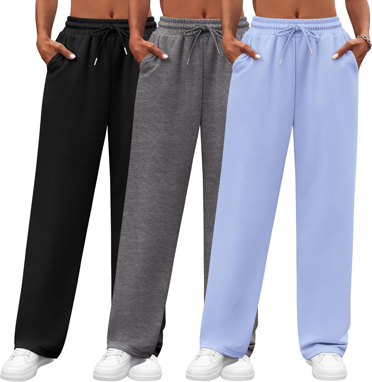 Neer Women's Sweatpants with Pockets: Cozy High Waisted Joggers