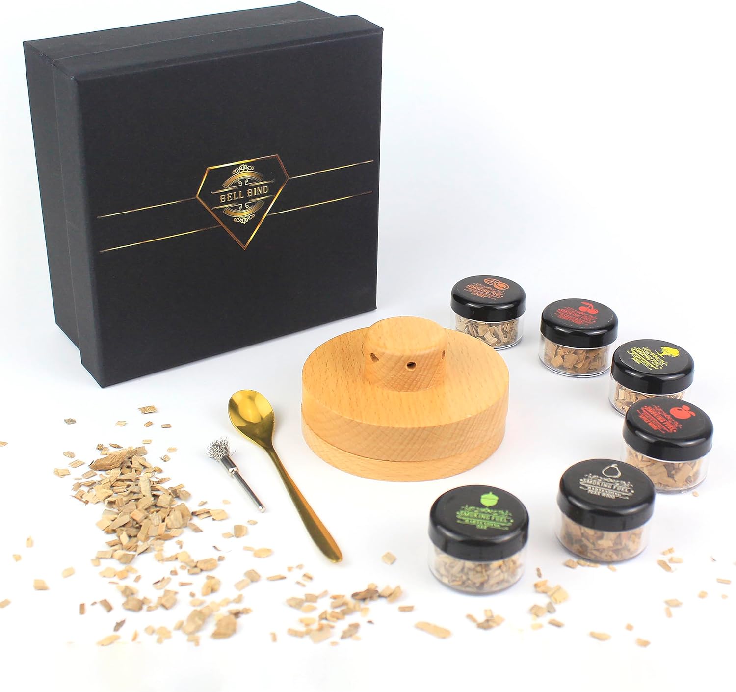 6 Flavors Wood Chips Whiskey Smoker Kit