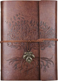 PU Leather Journal Notebook A5 Refillable Lined Diary - Travel
