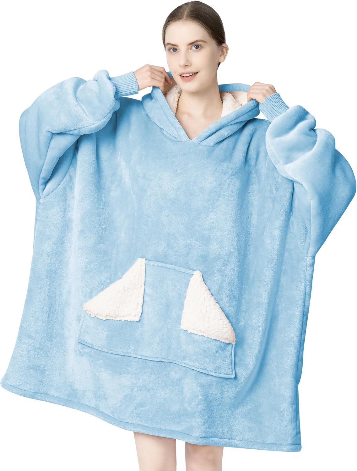 Touchat Wearable Blanket Hoodie - Oversized Sherpa Sweatshirt