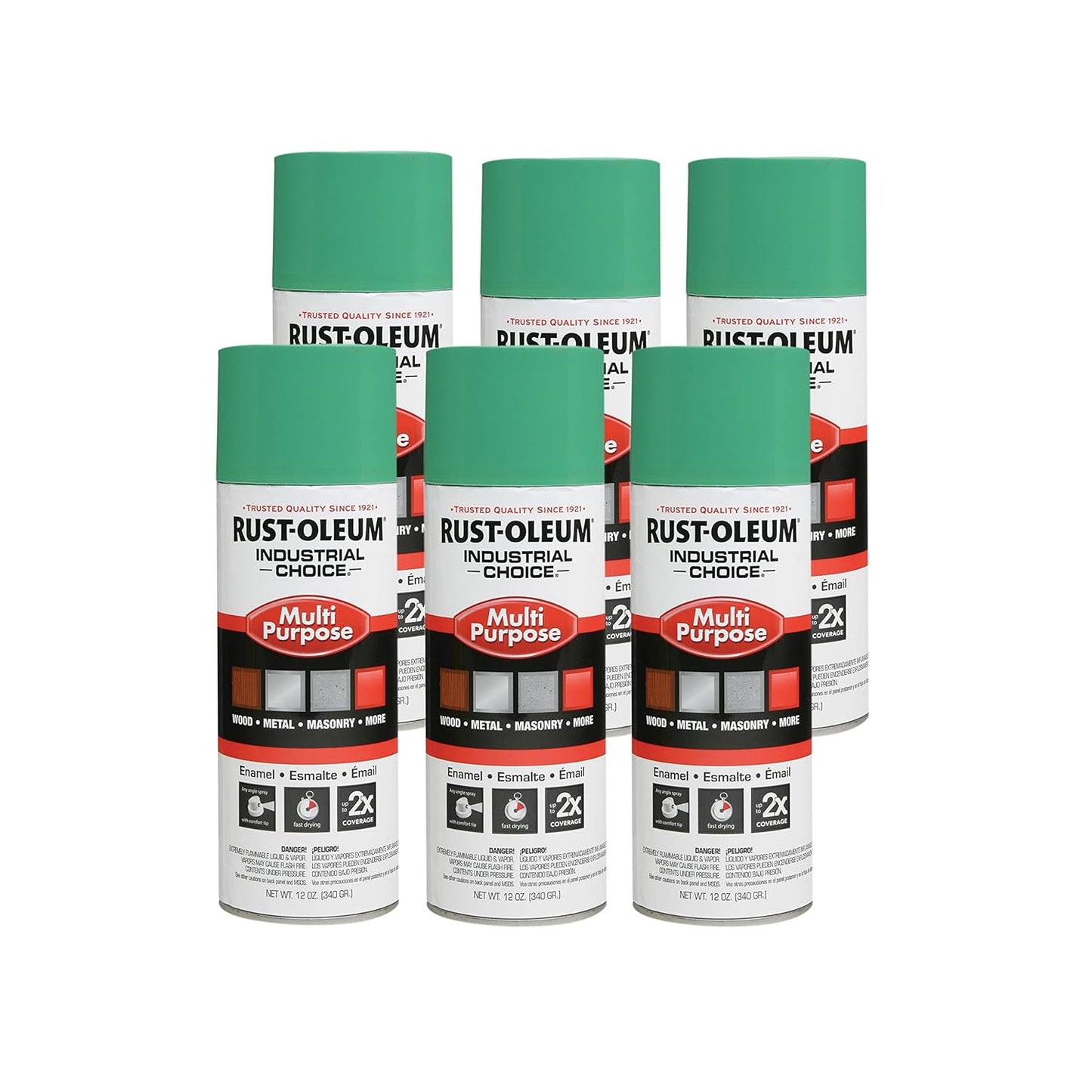 Rust-Oleum Multi-Purpose Spray Paint for Industrial Use 6 Pack