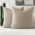 FUTEI Pack of 2 Oatmeal Decorative Throw Pillow Covers 26in