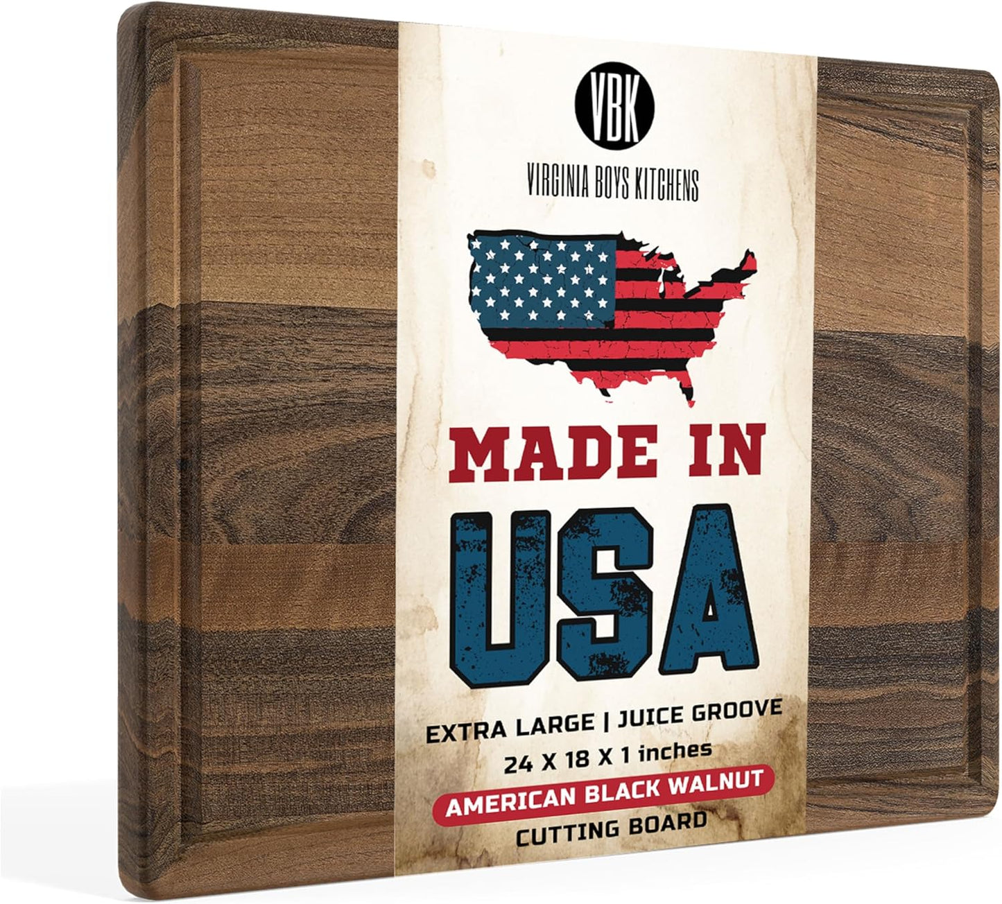Extra Large Walnut Wood Cutting Board for Brisket and Turkey