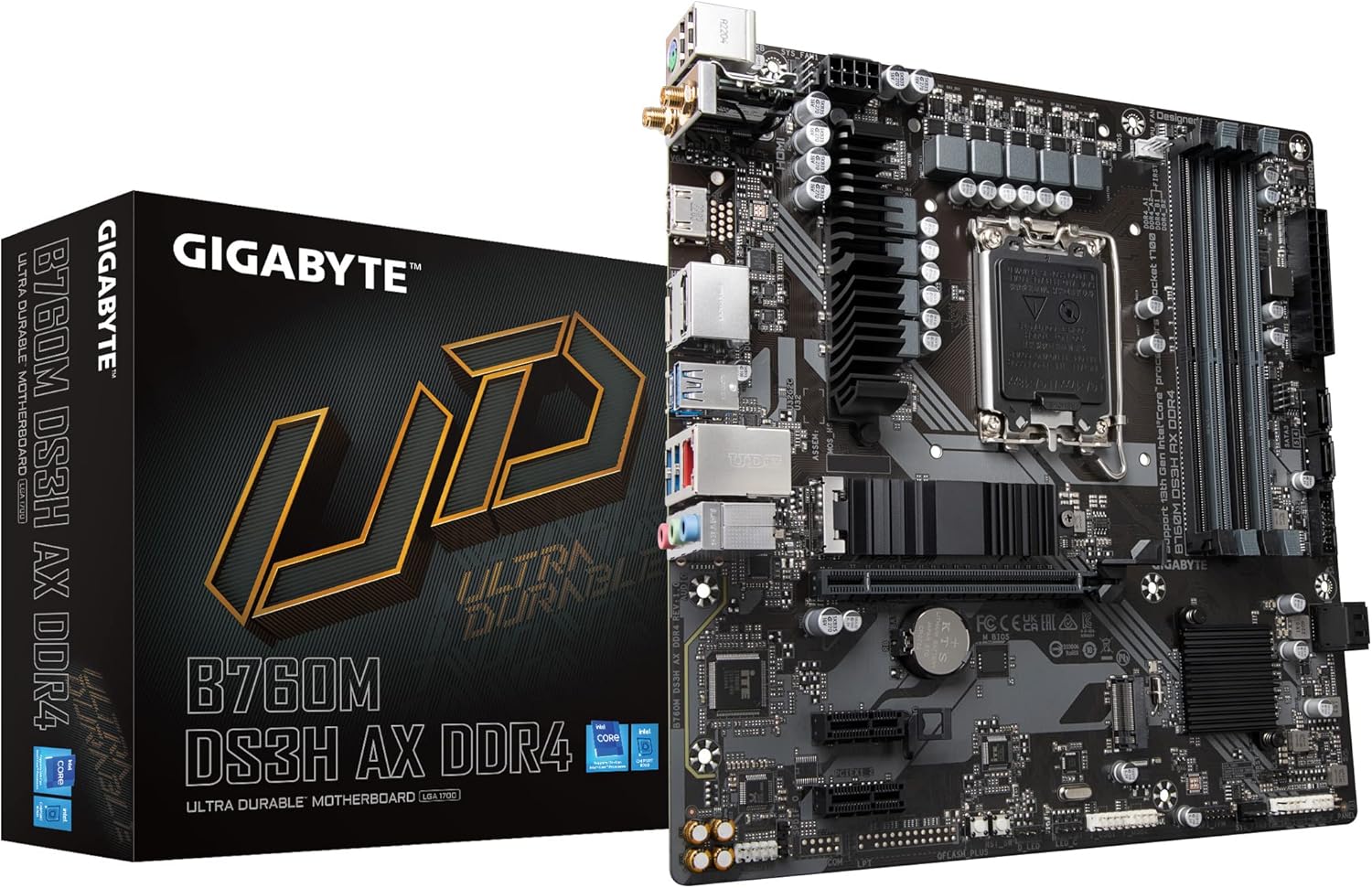 GIGABYTE B760M DS3H AX DDR4 Gaming Motherboard with WiFi 6E