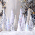 Ireer Velvet Christmas Trees Set 12 Pcs - Minimalist Table
