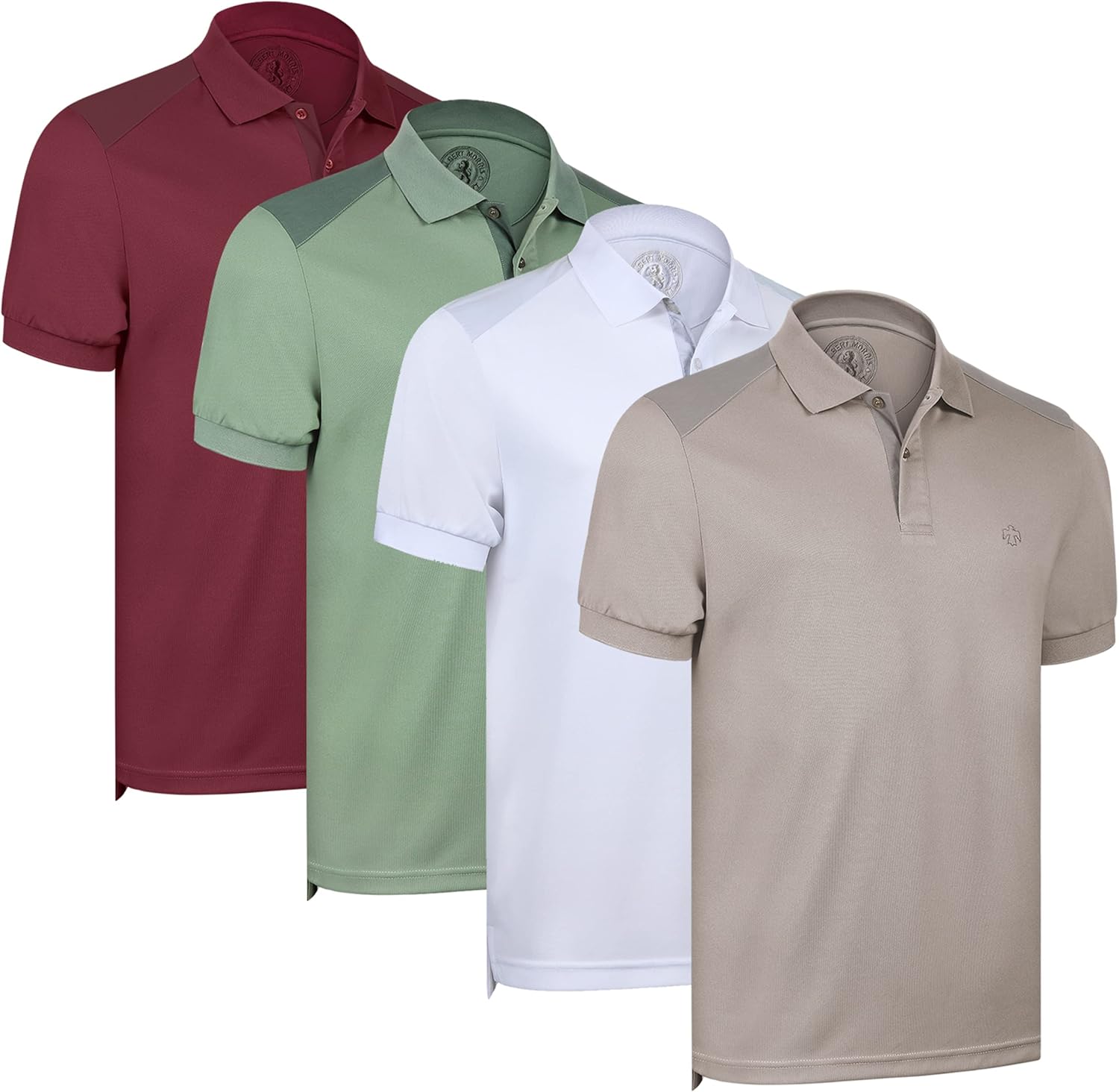 Mens Striped Short Sleeve Polo Shirts 4 Pack for Every Occasion