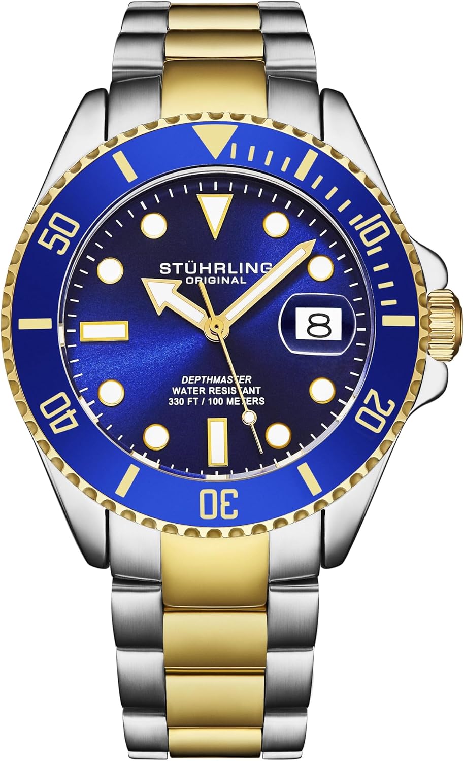 Stuhrling Dive Watch: Swiss Movement, 100M Water Resistant