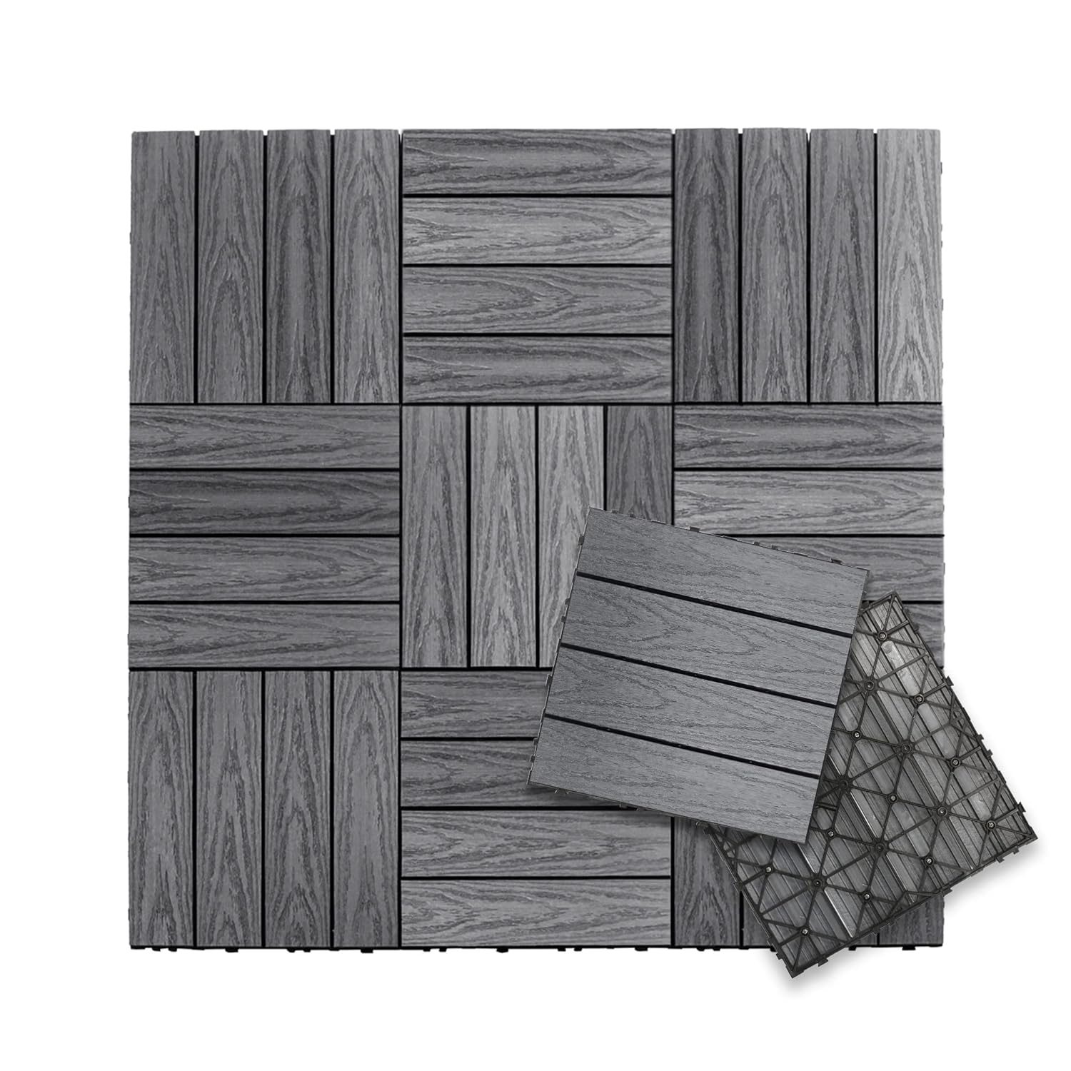 NewTechWood UltraShield Naturale Quick Deck Tiles for Outdoor Use