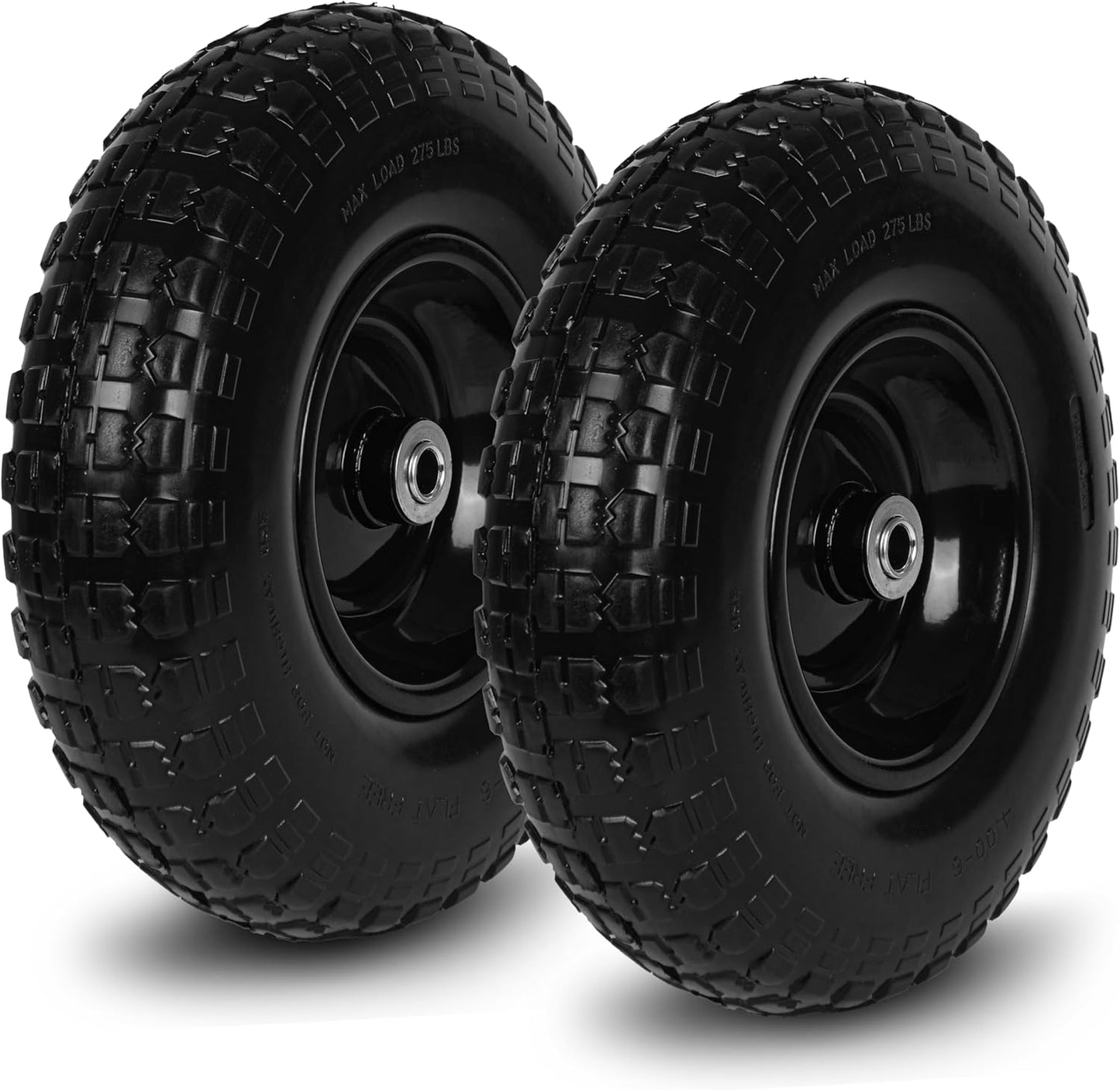 Taifa 13 Inch Rubber Solid Flat Free Replacement Tires for Wheels