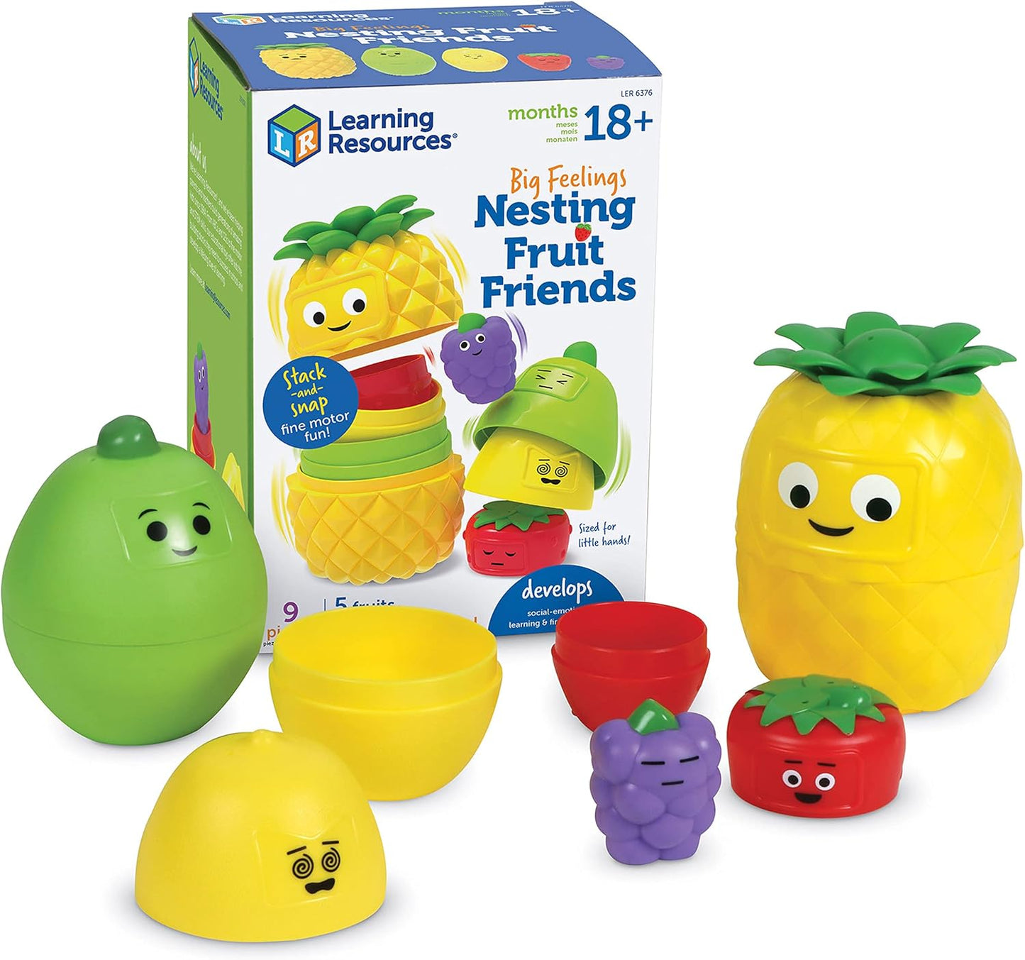 Emotional Nesting Fruit Friends for Toddlers