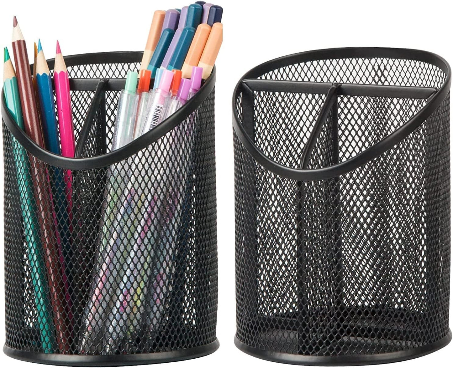 Delifox Mesh Pen Holder - Efficient Desk Organization - 2 Pack