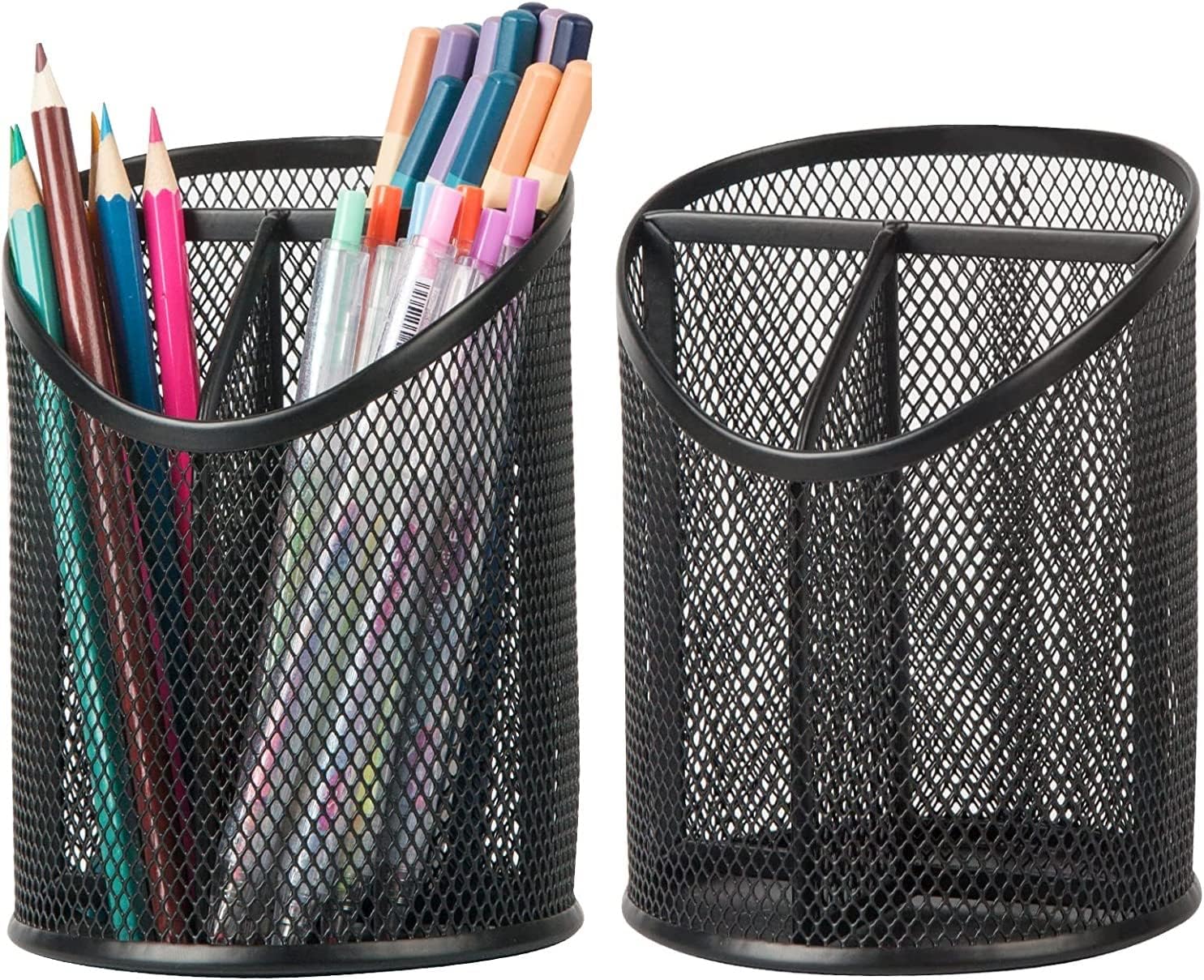 Delifox Mesh Pen Holder - Efficient Desk Organization - 2 Pack