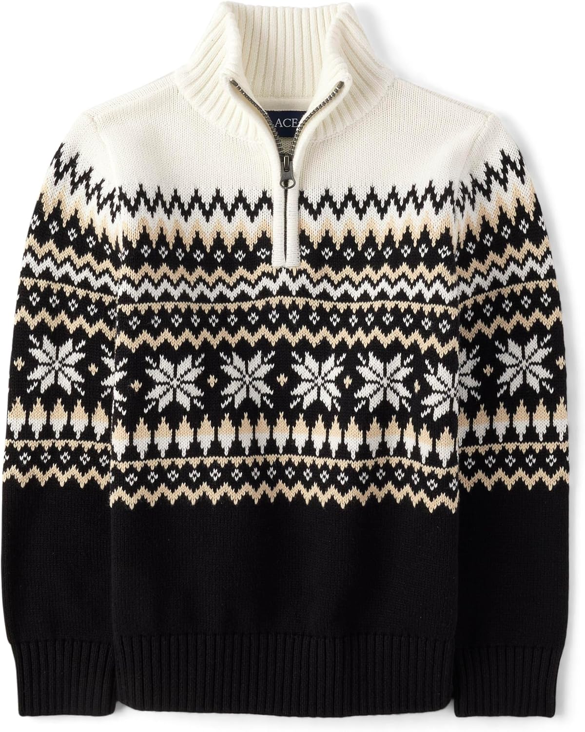 Boys' Long Sleeve Quarter Zip Pullover Sweater for Cozy Style