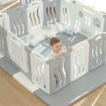Baby Playpen Kids Activity Centre Safety Play Yard 14 Panels - Mom's